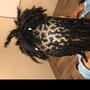 Loc 2 strand twists with added hair