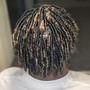 Loc 2 strand twists with added hair