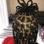 Loc 2 strand twists with added hair