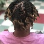 Add bohemian curls to feedin braids