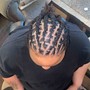 Loc 2 strand twists with added hair