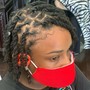 Palm roll Retwist/rod style shoulder length