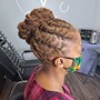 Single braids - no hair added (top only/shaved sides)