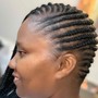 Locs with braid style