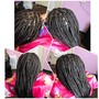 Hot water rod set for sew in waves or extensions.