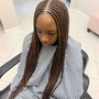 Feed Ins @ Top/ Box Braids in Back