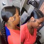 Virgin Relaxer+Silk Press