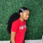 French braids in front &amp; weave in the back