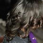 Wand / Barrel Curls, Partial Sew In