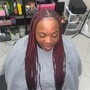 Feed Ins @ Top/ Box Braids in Back