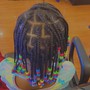 Kid's Braids half up/ down style individuals in the back