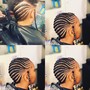 Basic Cornrows on natural hair