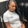 2 Feed-in Goddess Braids