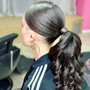 one frontal ponytail(high or low ponytail)