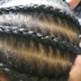 Flat twist/ added hair