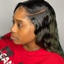 Relaxed Hair Ponytail