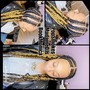 fulani braids with sew in in back