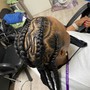 Straight back Cornrows