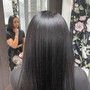 Edged relaxer touch up & style