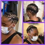 Individual Braids/twist shaved sides