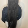 medium knotless boho butt length