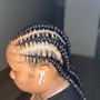 Feedin/stitch braids