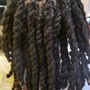 Crochet maintenance ***half head*** for Traditional Locs, Wicks, Locs, Free-form locs, and dreadlocks