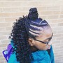 Kids natural hair ponytail braids