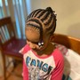 Kids natural hair ponytail braids