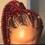 Fulani braids into ponytail