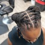 Add beads to twist or locs