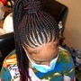 cornrows( Mohawk, straight back )