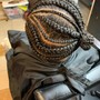 Kid's med Braids w/ natural hair