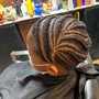 Kid's med Braids w/ natural hair