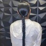 Braided Ponytail middle part