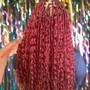 Bohemian Knotless Box Braids (Mid-back) Medium