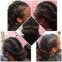 Takedown Individual Braids, wash, and two strand twist