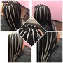 Jumbo size knotless braids waist length