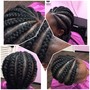 9 to 10 Feed in or Goddess braids $145 Braids Braided back.