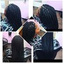 Jumbo size knotless braids waist length