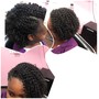 Natural hair,  Single Process Color and style