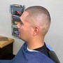 Men's haircut includes edge up with hot towel