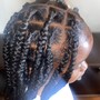 Natural hair Scalp Braids (cornrows) to the back