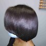 Basic Silk Press short hair