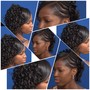 Basic Wig Install: This service involves sewing the wig onto your hair without any glue and includes shampoo and conditioner.