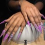 Long Freestyles Acrylic Nails