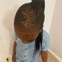 Medium natural box plaits