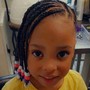 Kid's scalp Braids w/weave