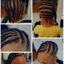 Straight back Cornrow braids