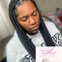 Half knotless/ half sew in